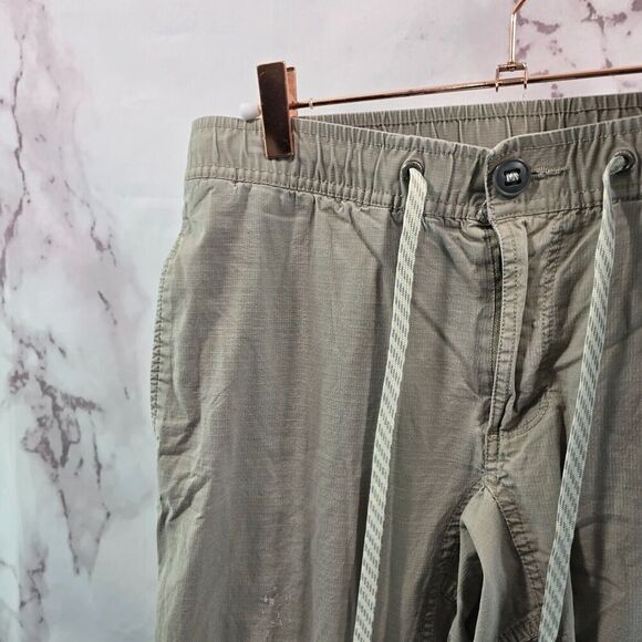 Vuori Pants Womens Medium Beige Ripstop Organic Drawstring Pull On Y412 - Picture 2 of 11
